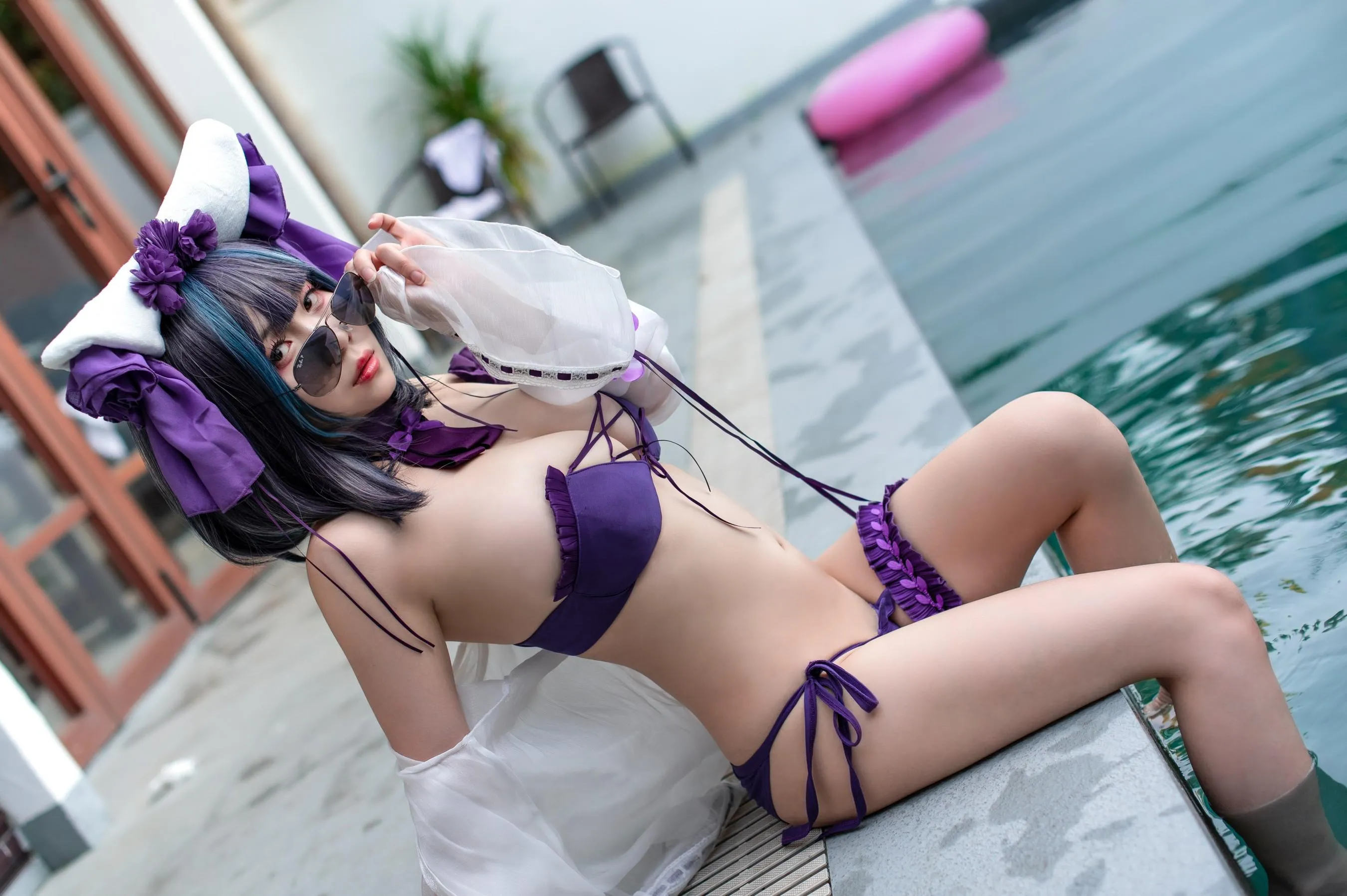 末夜787 – NO.14 舰长 柴郡泳装 [32P]插图3
